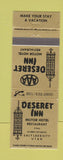 Matchbook Cover - Deseret Inn Motor Hotel Salt Lake City UT