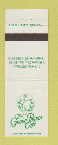 Matchbook Cover - Green Parrot Cafe Salt Lake City UT
