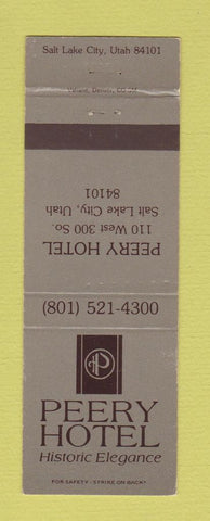 Matchbook Cover - Peery Hotel Salt Lake City UT