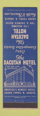 Matchbook Cover - Dacotah Hotel Grand Forks ND