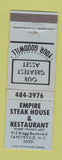 Matchbook Cover - Empire Steak House Fayetteville NC