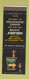 Matchbook Cover - Holiday Inn Ellsworth ME