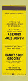 Matchbook Cover - Handy Stop Grocery Wilburton OK