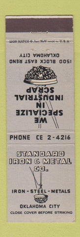 Matchbook Cover - Standard Iron Metal Oklahoma City OK