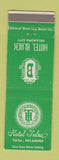 Matchbook Cover - Hotel Tulsa OK Hotel Black GREEN