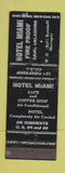 Matchbook Cover - Hotel Miami Cafe Coffee Shop Miami OK WEAR