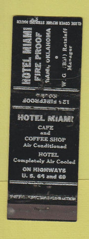 Matchbook Cover - Hotel Miami Cafe Coffee Shop Miami OK WEAR