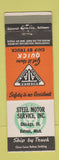Matchbook Cover - Steel Motor Service Chicago IL Detroit MI Trucking
