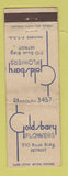 Matchbook Cover - Goldsbary Flowers Detroit MI WEAR