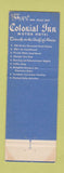 Matchbook Cover - Colonial Inn Motor Hotel St Petersburg Beach FL