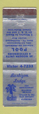 Matchbook Cover - Barbizon Lodge Riviera Beach FL WEAR