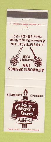 Matchbook Cover - Red Carpet Inns Altamonte Springs FL Racquet Club
