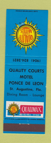 Matchbook Cover - Quality Motels Ponce De Leon St Augustine FL