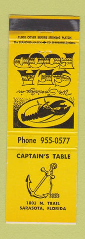 Matchbook Cover - Captain's Table Sarasota FL