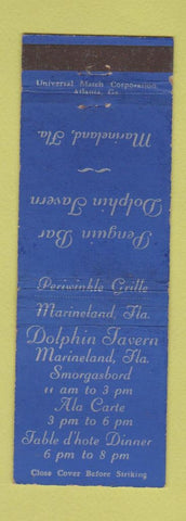 Matchbook Cover - Dolphin Tavern Marineland FL