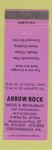 Matchbook Cover - Arrow Rock Motel Restaurant Chickamauga GA