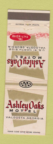 Matchbook Cover - Ashley Oaks Motel Valdosta GA