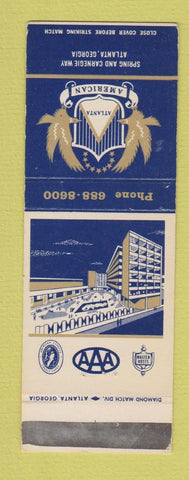 Matchbook Cover - Atlanta American Motor Hotel GA