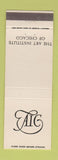 Matchbook Cover - Art Institute of Chicago IL Museum #1