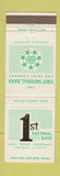 Matchbook Cover - 1st National Bank Tuscola IL