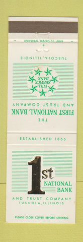 Matchbook Cover - 1st National Bank Tuscola IL