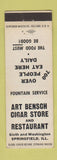 Matchbook Cover - Art Bensch Cigar Store Springfield IL WHITE