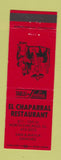 Matchbook Cover - El Chaparral Restaurant North Chicago IL Mexican