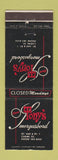 Matchbook Cover - Tony's Smorgasbord Carmi IL WEAR