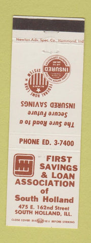 Matchbook Cover - First Savings and Loan South Holland IL