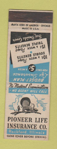 Matchbook Cover - Pioneer Life Insurance Rockford IL