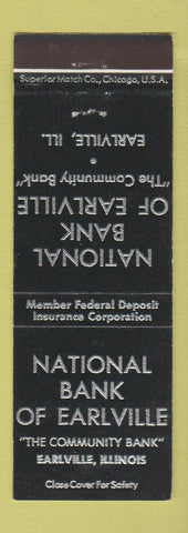 Matchbook Cover - National Bank of Earlville IL