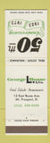 Matchbook Cover - George Busse Real Estate Insurance Mount Prospect IL 1973