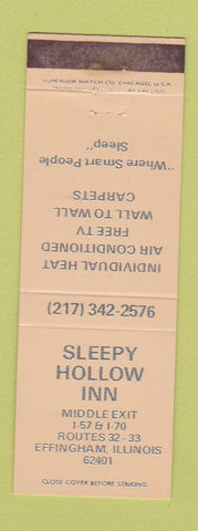 Matchbook Cover - Sleepy Hollow Inn Effingham IL