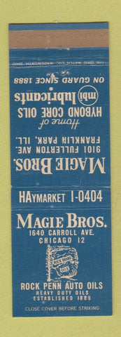 Matchbook Cover - Magie Bros oil gas Chicago IL