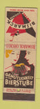 Matchbook Cover - Bismarck Hotel Chicago IL Bierstube WEAR
