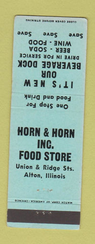 Matchbook Cover - Horn and Horn Food Store Alton IL