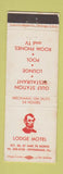 Matchbook Cover - Abraham Lincoln Lodge Motel Effingham IL Gulf oil gas WORN