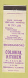 Matchbook Cover - Colonial Kitchen Marshall IL