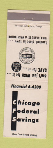 Matchbook Cover - Chicago Federal Savings IL WEAR