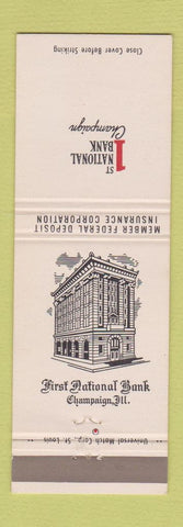 Matchbook Cover - 1st National Bank Champaign IL