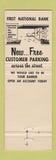 Matchbook Cover - 1st National Bank Champaign IL