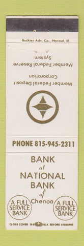 Matchbook Cover - National Bank of Chenoa IL