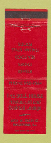 Matchbook Cover - The Doll House Rockford IL
