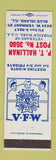 Matchbook Cover - VFW PT Hallinan Post Blue Island IL