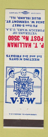 Matchbook Cover - VFW PT Hallinan Post Blue Island IL