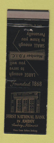 Matchbook Cover - First National Bank Amboy IL
