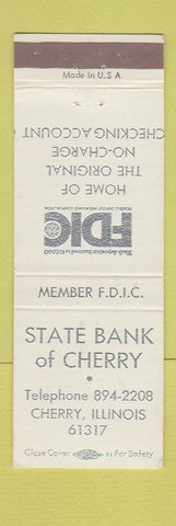 Matchbook Cover - State Bank of Cherry IL