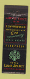 Matchbook Cover - Hotel Louis Joliet IL WEAR