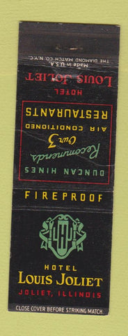 Matchbook Cover - Hotel Louis Joliet IL WEAR