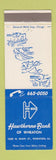 Matchbook Cover - Hawthorne Bank of Wheaton IL
